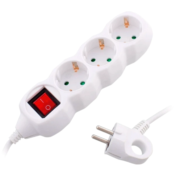 Удлинитель Старт ZDV S 3р.С/З 10A 1.5м с выкл. ПВС 3x0.75мм² белый (1/20)