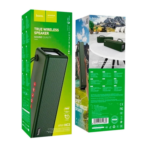 Портативная колонка HOCO HC3 bluetooth 5.0 microSD зеленый (1/30)