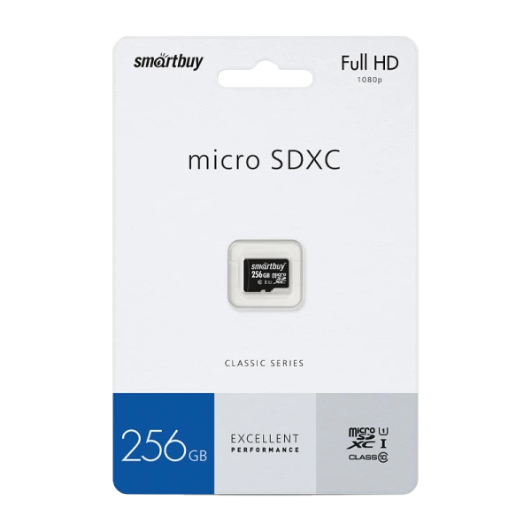 Карта памяти SD Smartbuy Advanced Series 256GB Class10 UHS-I (U3) с адаптером