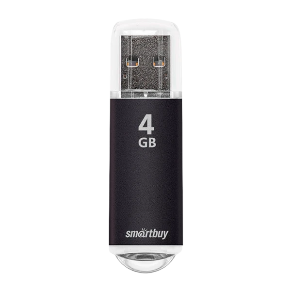 Флеш-накопитель Smartbuy V-Cut 4GB USB2.0 пластик черный