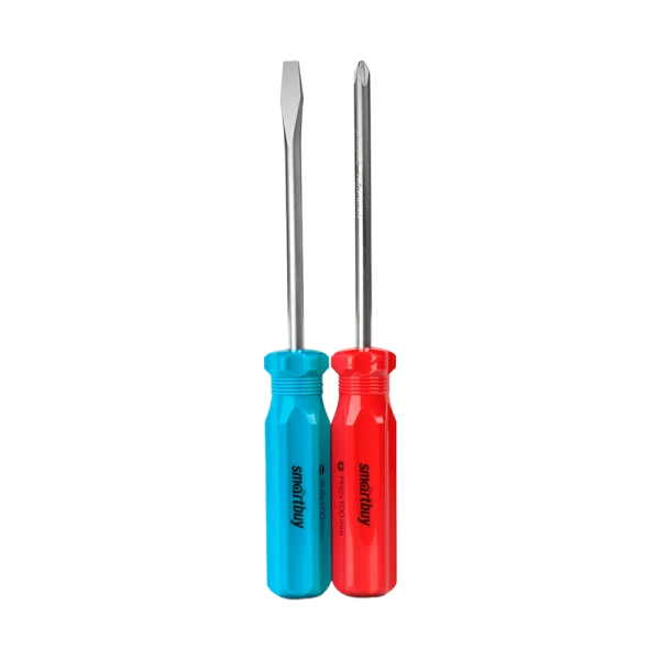 Набор отверток 2 шт, крестовые и шлицевые, PH2x100, SL6x100, CR-V, Smartbuy One Tools/60