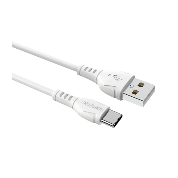 Кабель Borofone BX51 USB (m)-Type-C (m) 1.0м 3.0A ПВХ белый в коробке (1/360)