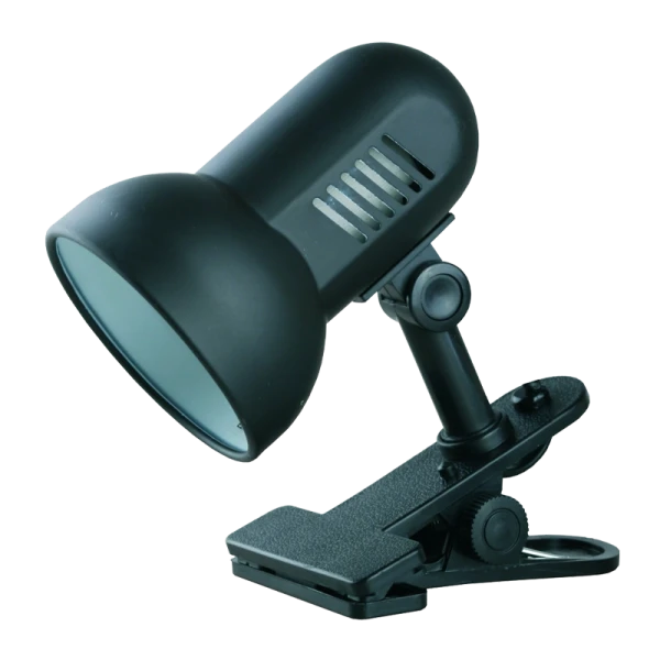 Светильник настольный Camelion H-035 40W 220V E27 прищепка черный (1/12)