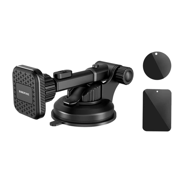 Держатель автомобильный Borofone BH21 присоска магнит черный (1/100)