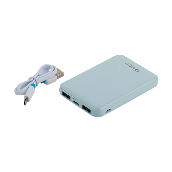 Внешний аккумулятор Intro PB600 5000mAh 2.0A 2USB/Type-C синий (1/50)