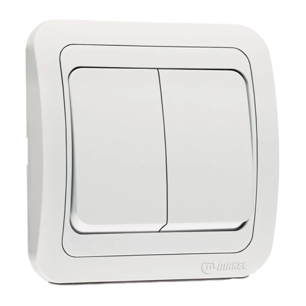 Выключатель Makel Mimoza 2-клав.10A пластик белый 12003 (1/12)