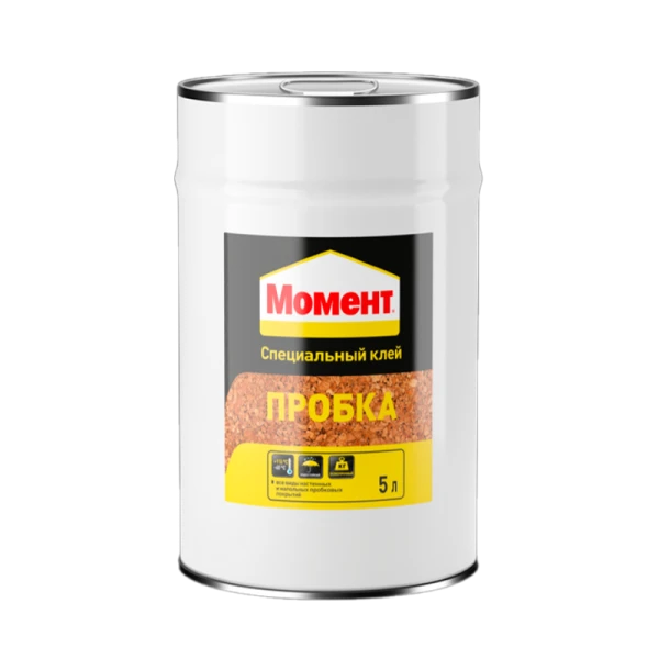 Клей Момент ПРОБКА контактный 5л для соединения изделий из пробки (1/84)