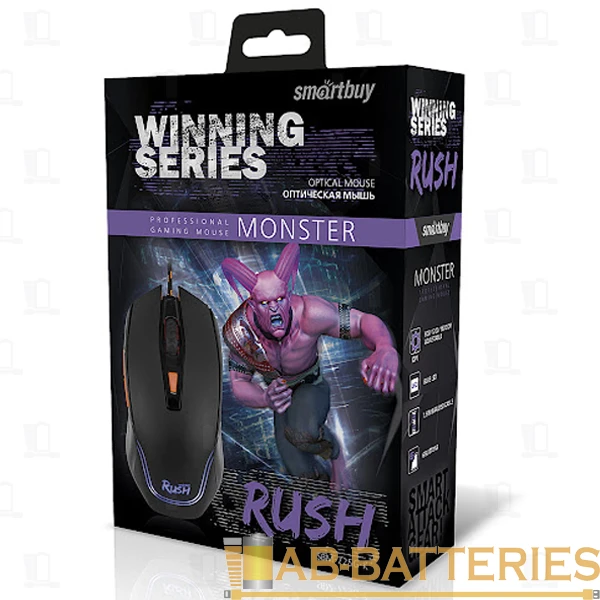 Мышь проводная Smartbuy 725G RUSH Winning игровая USB черный (1/40)