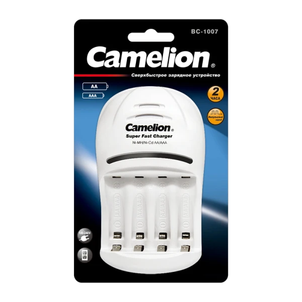 З/У для аккумуляторов Camelion BC-1007 AA/AAA 4 слота (1/16/32)