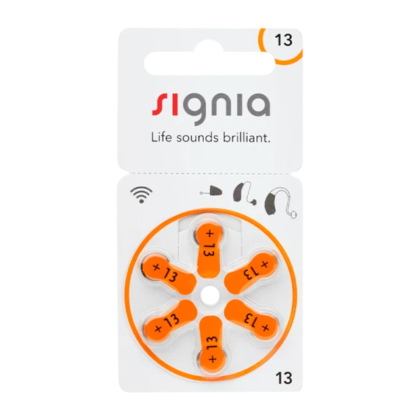 Батарейка Siemens Signia ZA13 BL6 Zinc Air 1.45V (6/60/300)