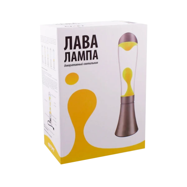 Светильник настольный Старт ЛАВА-лампа 25W 220V E14 на основании сенс. желтый (1/6)