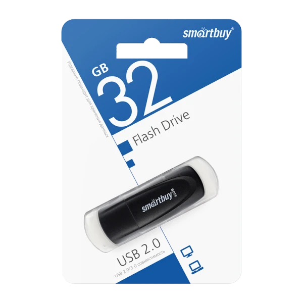 Флеш-накопитель Smartbuy Scout 32GB USB2.0 пластик черный