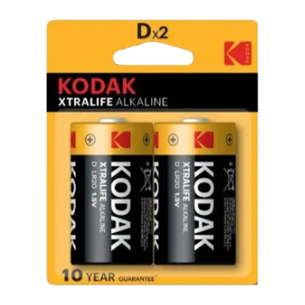 Батарейка Kodak XTRALIFE LR20 D BL2 Alkaline 1.5V (2/20/100)