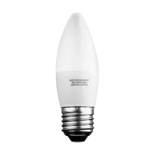 Лампа светодиодная Sweko C35 E27 5W 3000К 230V свеча (1/5/100)