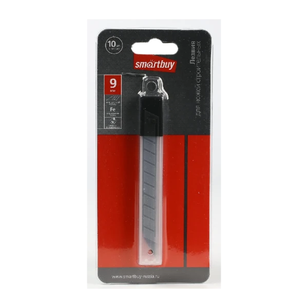 Лезвия сменные Smartbuy tools 9 мм, для ножей строительных, отлам., заостр. торец, 10 шт