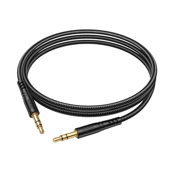 Кабель AUX HOCO UPA24 Jack 3.5mm (m)-Jack 3.5mm (m) 1.0м нейлон черный (1/420)