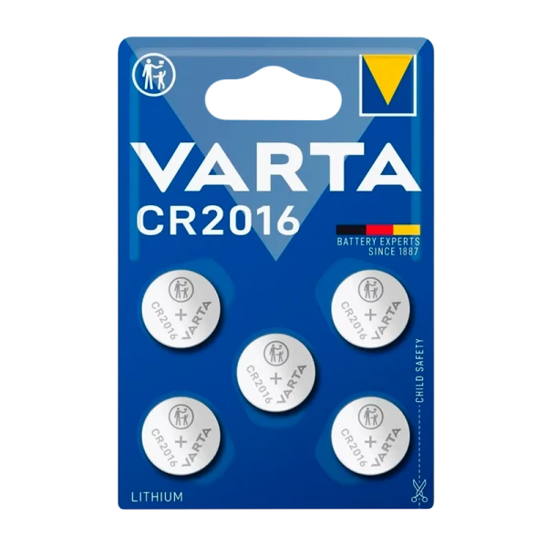 Батарейка Varta ELECTRONICS CR2016 BL5 Lithium 3V (6016) (5/50/500)