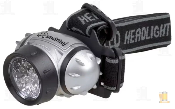 Фонарь налобный Smartbuy SBF-HL006-K 21LED от батареек IPX3 4 режима черный (1/100)
