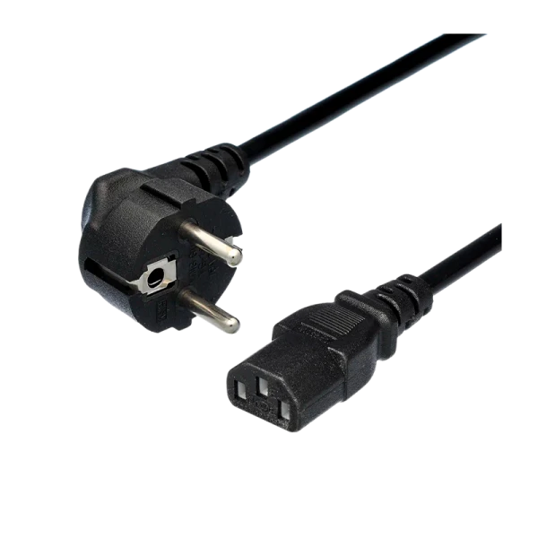 Кабель питания GoPower евровилка CEE 7/7-C13 (f) 1.2м ПВХ 0.75мм черный (1/10/200)