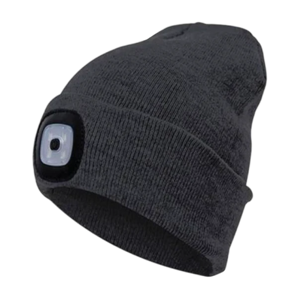 Шапка с фонарём КОСМОС чёрная