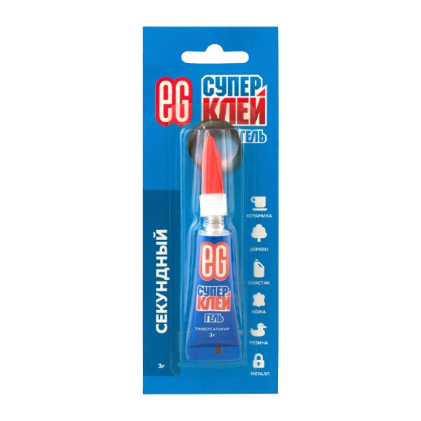 Супер-клей Еврогарант/EG ГЕЛЬ 3г BL1 (1/12/72/288)