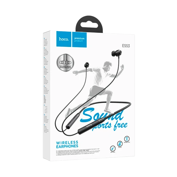 Наушники внутриканальные HOCO ES53 bluetooth 5.0 с микр. спорт. черный (1/90)