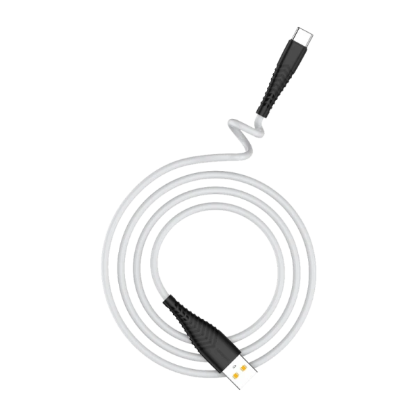 Кабель GFPower 19T USB (m)-Type-C (m) 1.0м 2.4A силикон белый (1/120/480)