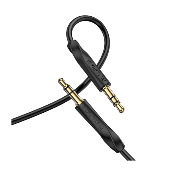 Кабель AUX Borofone BL16 Jack 3.5mm (m)-Jack 3.5mm (m) 1.0м ПВХ черный (1/360)