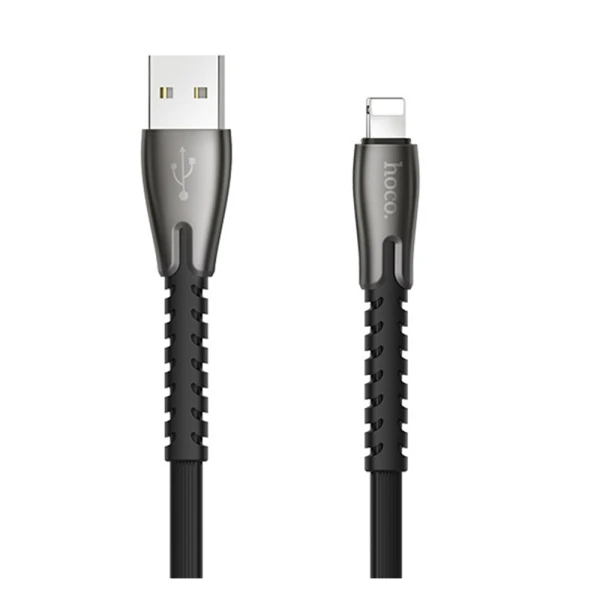 Кабель HOCO U113 USB (m)-microUSB (m) 1.2м 2.4A силикон черный (1/30/300)