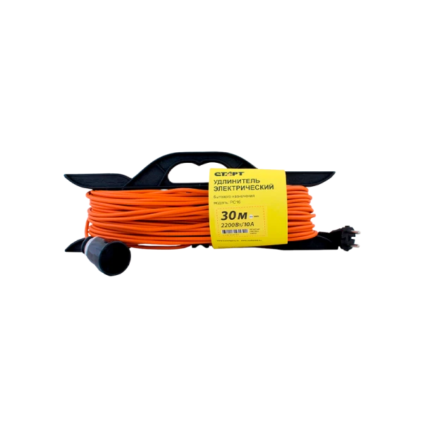 Удлинитель Старт SG 1р.Б/З 10A 30.0м 2x0.75мм² IP20 на пластиковой рамке (1/8)