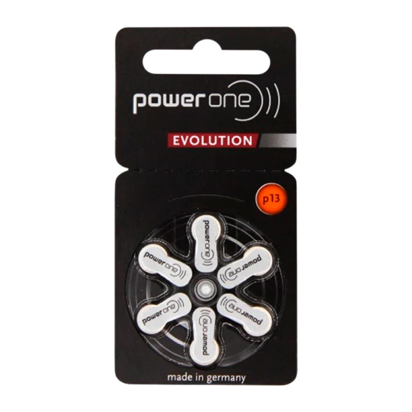 Батарейка PowerOne ZA13 Evolution BL6 Zinc Air 1.45V (6/60/300)
