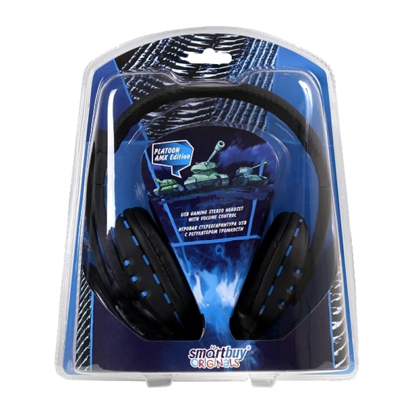 Наушники полноразмерные Smartbuy Platoon AMX Edition с микр. игровые черный (1/20)