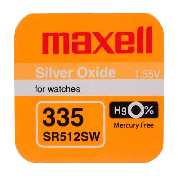 Батарейка Maxell 335 (SR512SW) BL1 Silver Oxide 1.55V 0%Hg (1/10/100)