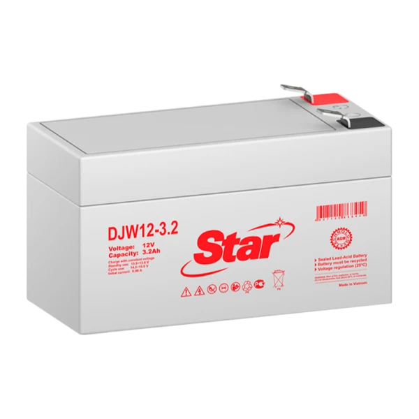 Аккумулятор свинцово-кислотный STAR DJW12-3.2 12V 3.2Ah