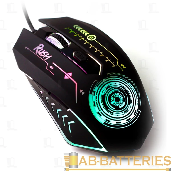 Мышь проводная Smartbuy 727G RUSH игровая USB черный (1/40)