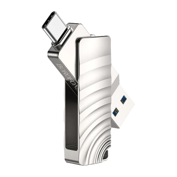 Флеш-накопитель Borofone Soul BUD3 32GB USB3.0 Type-C (m) металл серый (1/25)