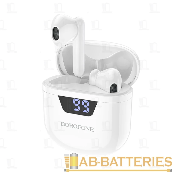 Наушники вставные Borofone BW05 bluetooth 5.1 с микр. белый (1/20/120)