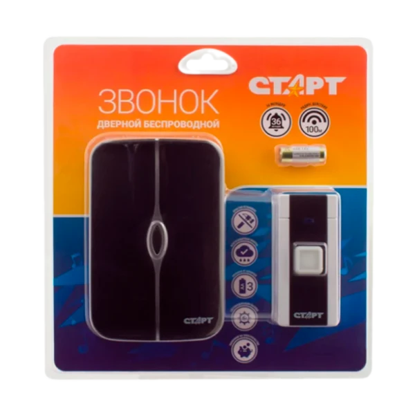 Беспроводной звонок Старт 006 черный (1/30/60)