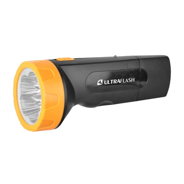Фонарь туристический Ultraflash LED3827 0.7W 5LED от аккумулятора IP22 прямая подзарядка черный желт