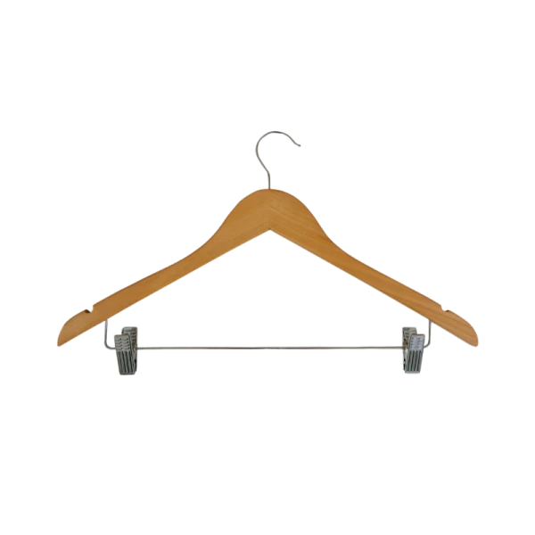 Вешалка-плечики Рыжий кот 46-50р с клипсами коричневый (1/90)