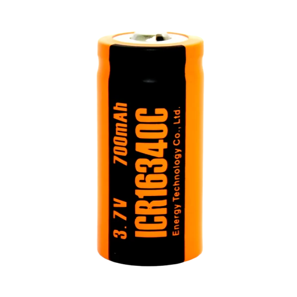 Аккумулятор ET ICR16340С-HT 16.5*34.0, 700mAh, Li-Ion, высокий + (1/50/200)