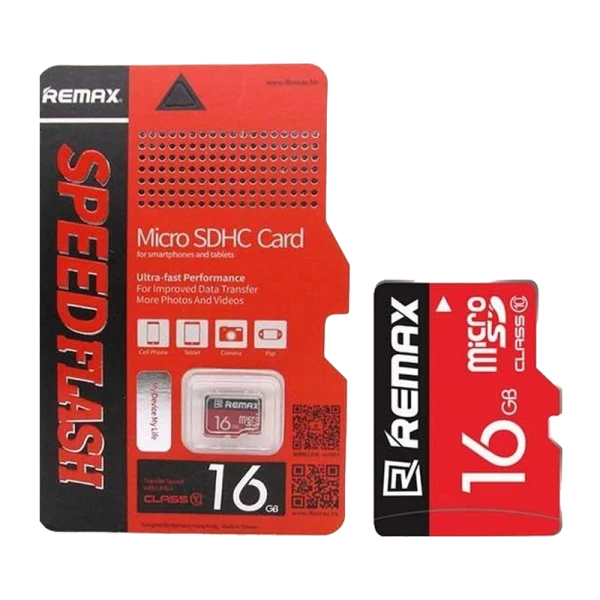 Карта памяти REMAX TF card 3.0 MicroSD class 10 16GB Красный