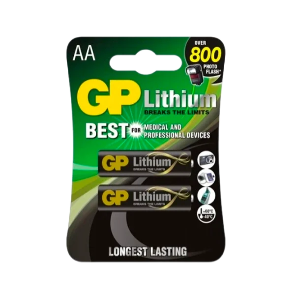 Батарейка GP FR6 AA BL2 Lithium 1.5V (2/20/160)