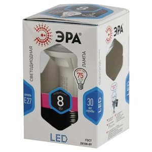 Лампа светодиодная ЭРА R63 E27 8W 4000К 170-265V рефлектор