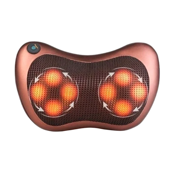 Массажная роликовая подушка Massage Pillow 8028 для шеи и спины Car&Home 8 роликов (25)