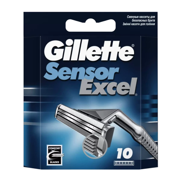 Сменные кассеты Gillette Sensor Excel (Vector 3) 3 лезвия 10шт. (цена за 1 шт) (10/120)