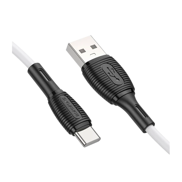 Кабель Borofone BX86 USB (m)-Type-C (m) 1.0м 3.0A силикон белый (1/360)