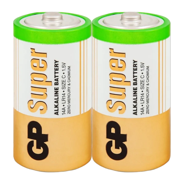 Батарейка GP Super LR14 C Shrink 2 Alkaline 1.5V (2/24/240)
