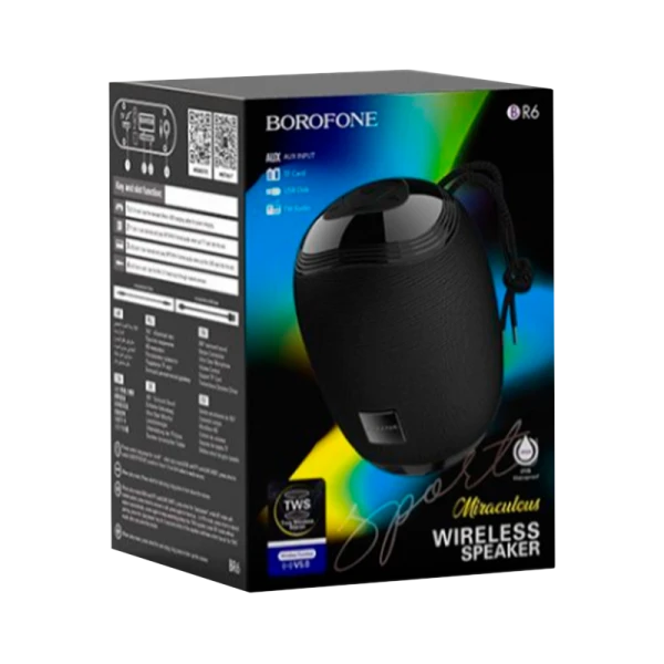 Портативная колонка Borofone BR6 bluetooth 5.0 microSD черный (1/60)