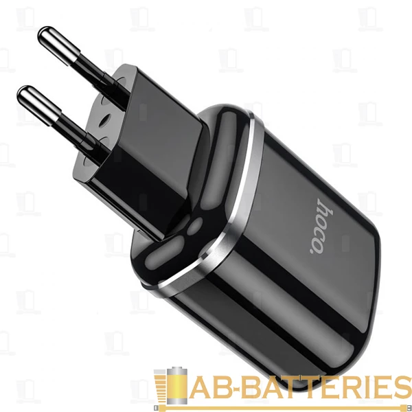 Сетевое З/У HOCO N4 2USB 2.4A черный (1/12/120)